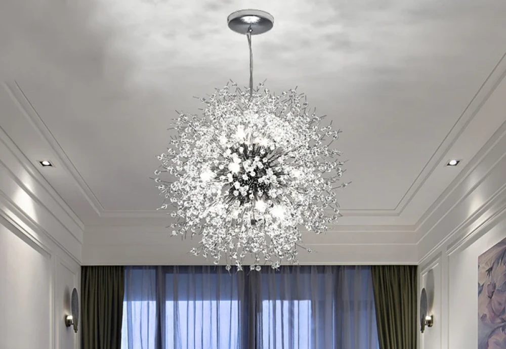 modern crystal chandelier dining room